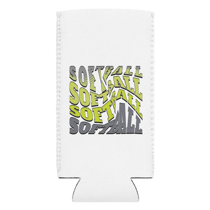 Swirl Softball Playful Coozie Can Cooler product image (1)