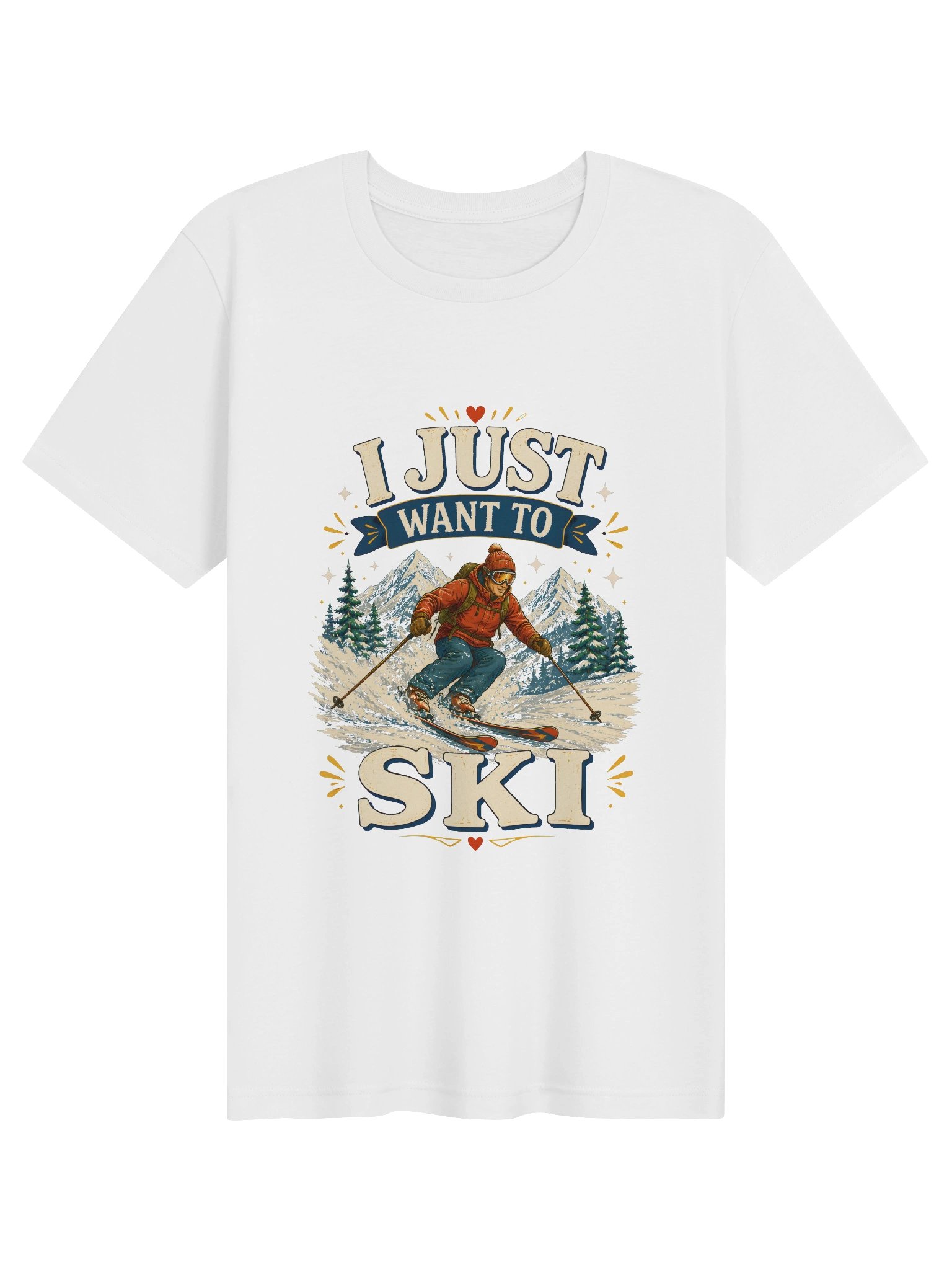 I Just Want To Ski Tee product image (1)