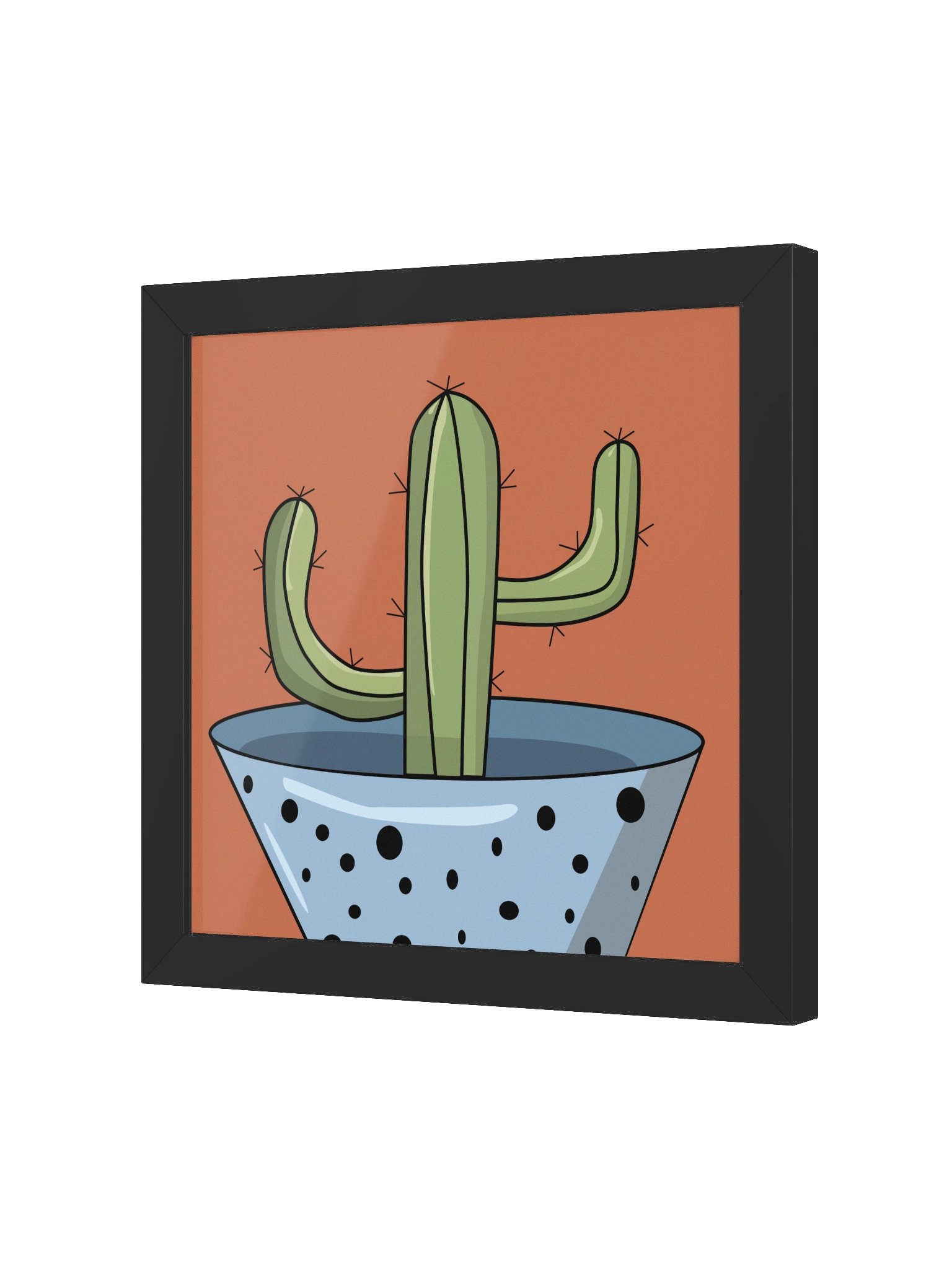 Free Hugs: Illustrated Desert Saguaro Framed Print product image (3)