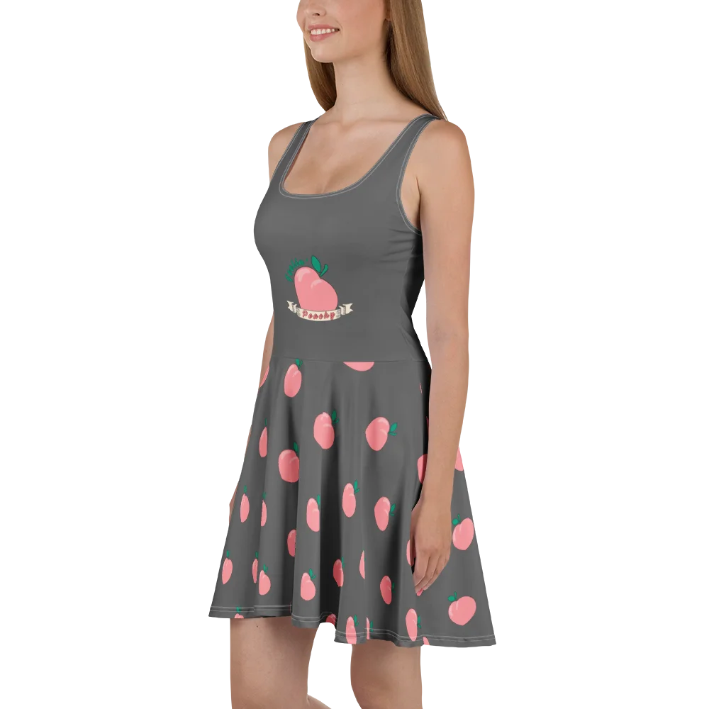 Gray "Feelin' Peachy" All-Over Print Dress product image (1)