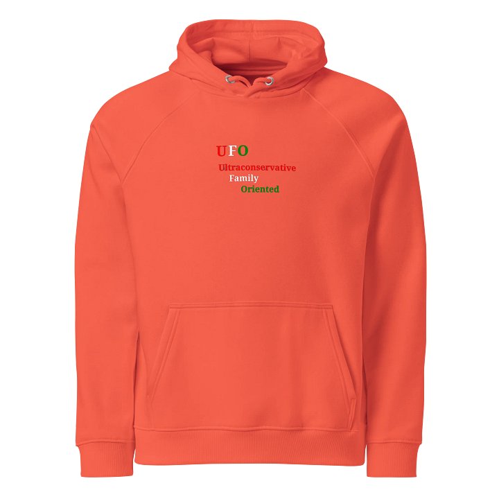 UFO Ultra Conservative Family Oriented Eco Raglan Hoodie product image (1)