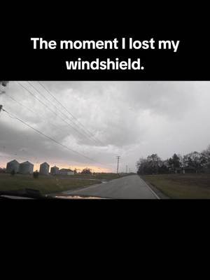 Just having abandoned the forming tornado I tried blasting west to punch through the hook and clear the hail, I decided to pull over and use this nice man's garage to try and shield myself from the hail....#hail #ilwx #