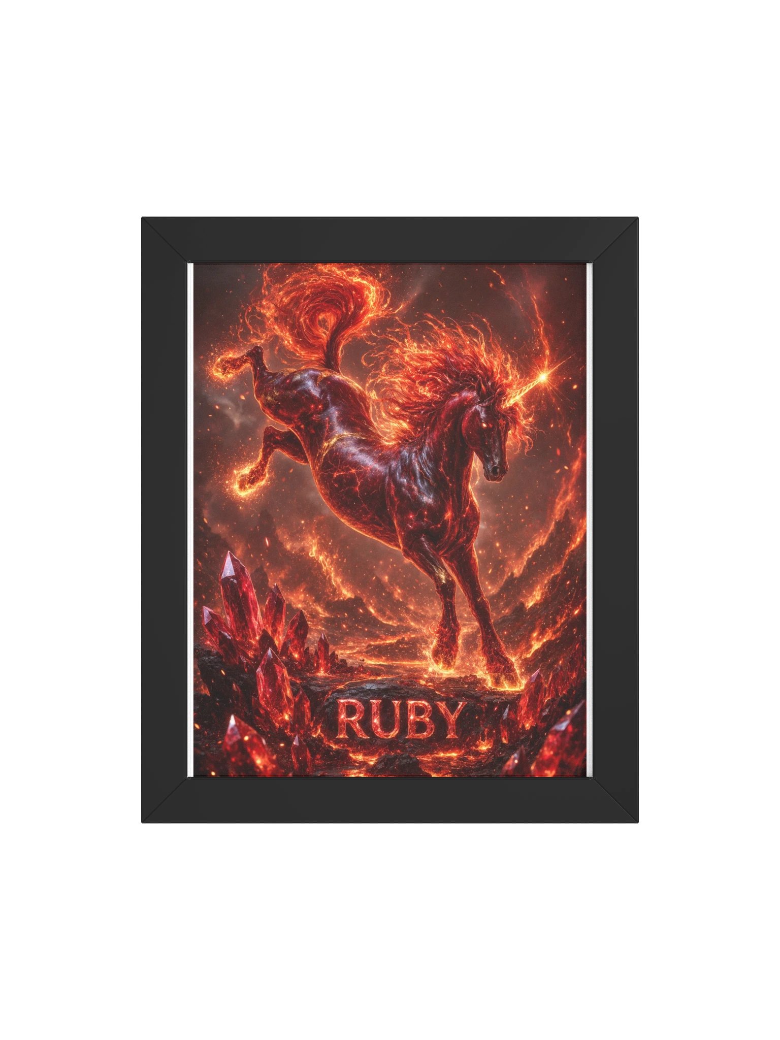 Ruby Unicorn Framed Poster product image (106)