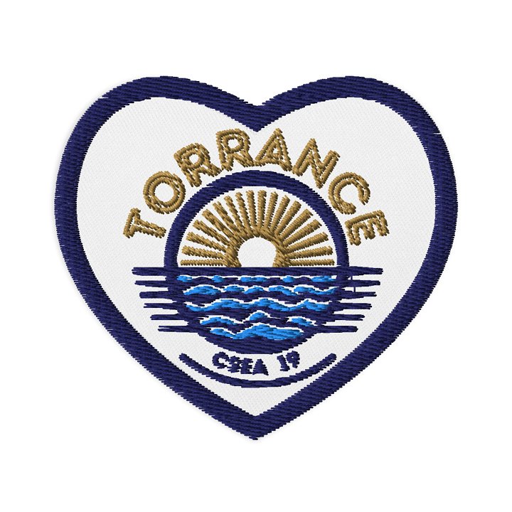 TUSD/CSEA Sun & Waves Embroidered Patch (Wht Heart) product image (1)