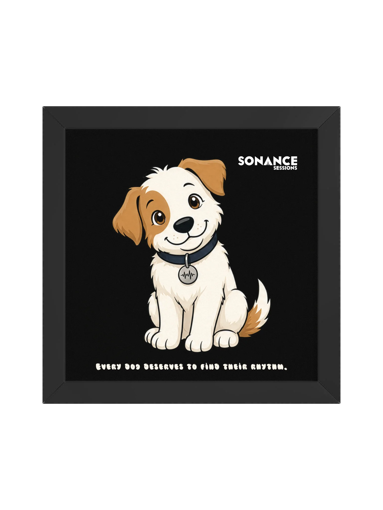 Sonance Dog Framed Matte Poster (Sit) product image (1)