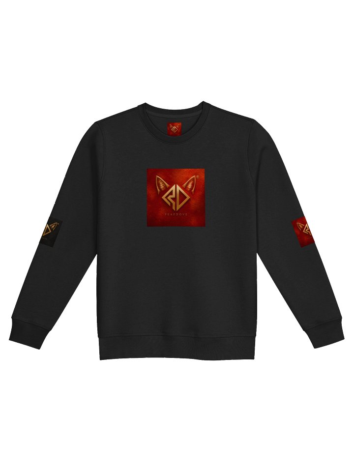 PEAFDOVE® RED CAT SIGNAL — Black Crewneck product image (1)