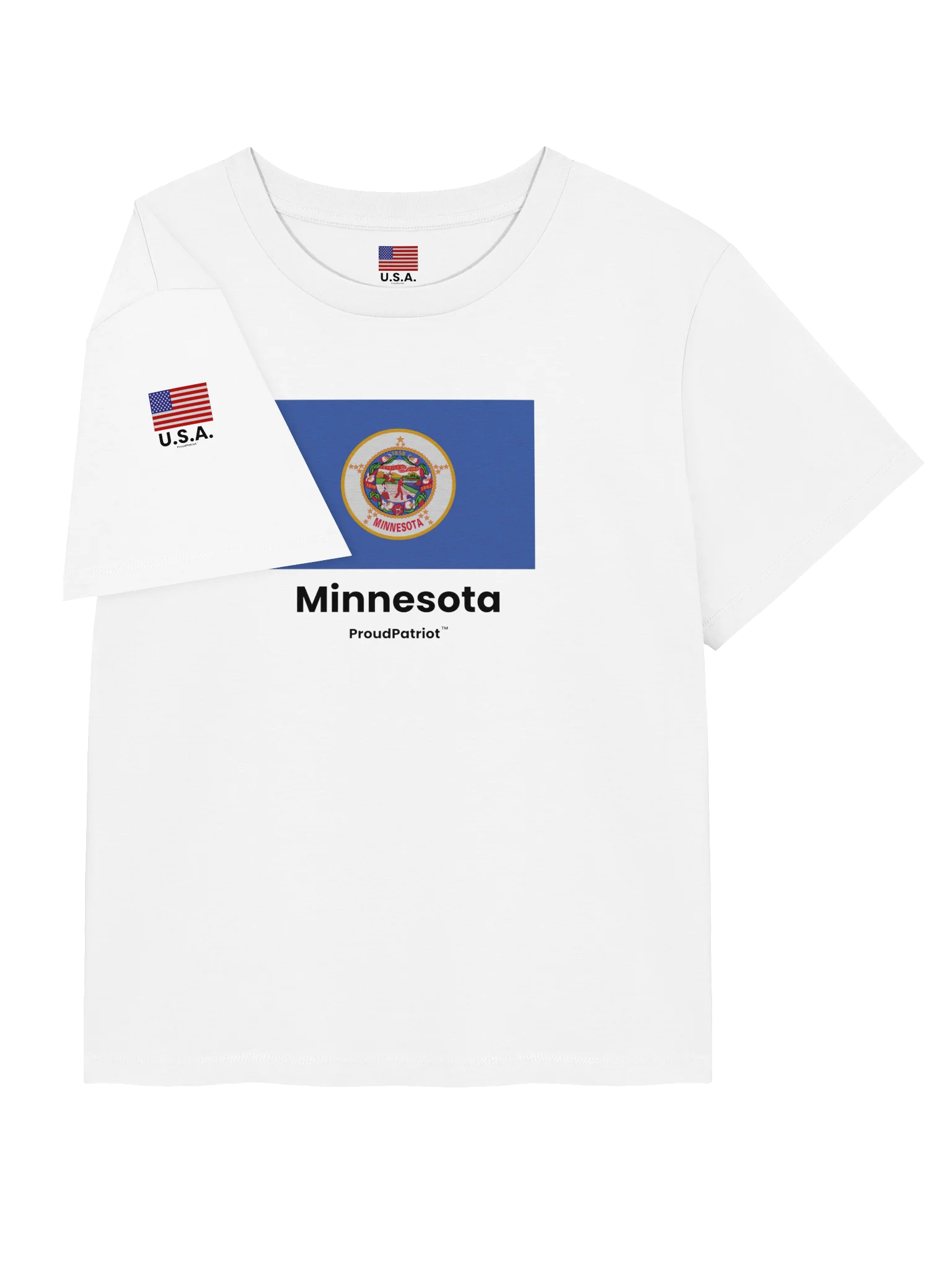 Minnesota Women's Ribbed Neck T-Shirt product image (7)