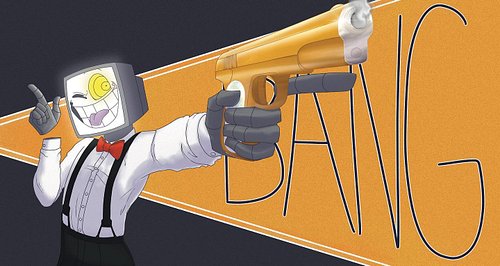 B A N G ! 

a redraw of something from early 2018 that I thought looked really cool as a 14 yr old but did not actually look ...