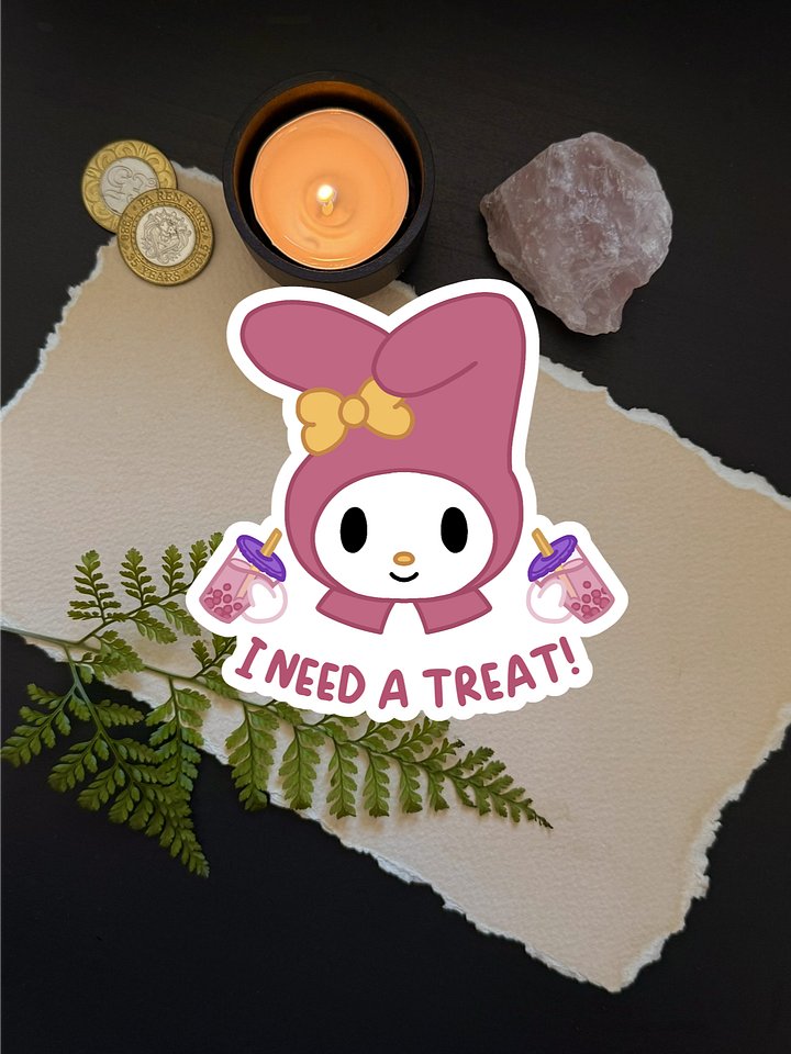 Melo Kawaii Cutie - I Need A Treat! 2.75" Sticker product image (1)
