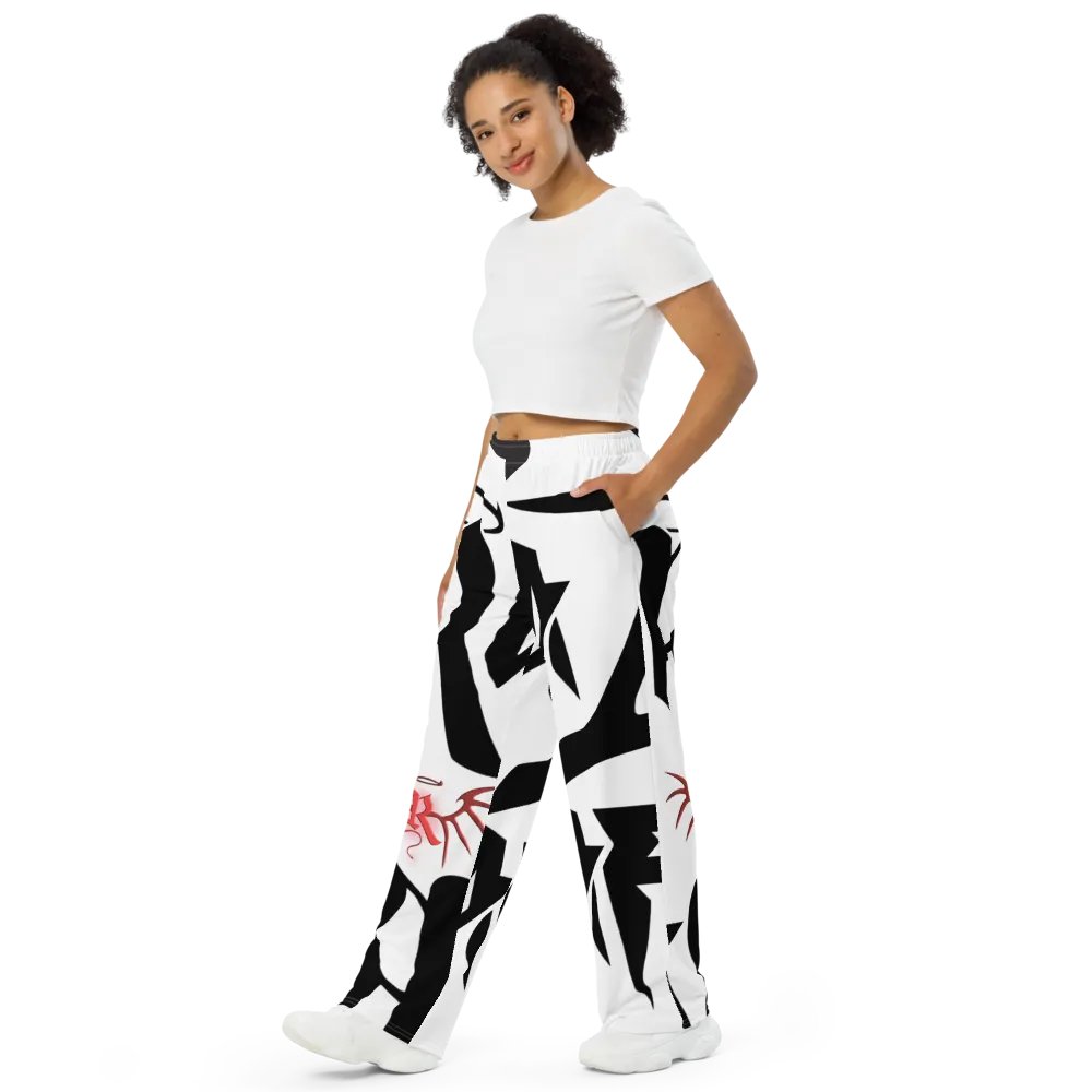 RafaZafar Avant Garde All Over Print Wide Leg Pants product image (4)