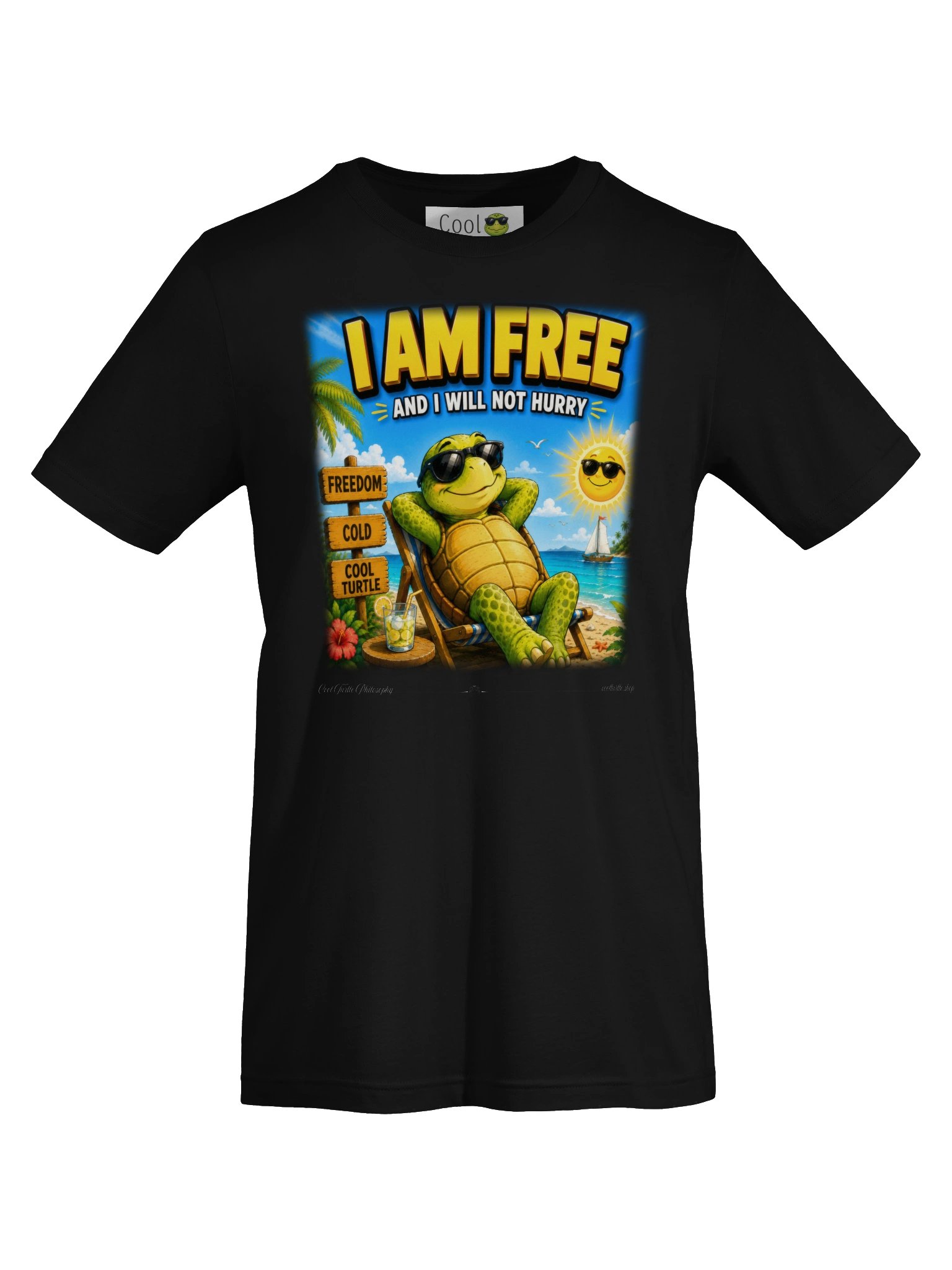 I Am Free Turtle Graphic Tee – Slow Living Shirt product image (3)