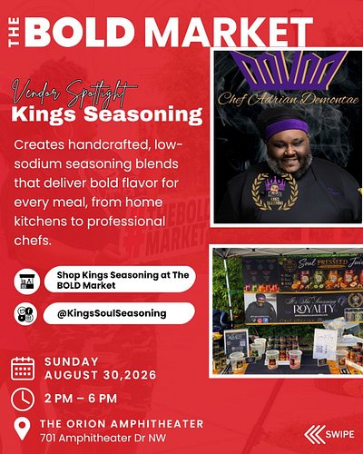 🌶️ Vendor Spotlight: Kings Seasoning

Meet Adrian McCobbie, founder of Kings Seasoning, where handcrafted, low-sodium seasoni...