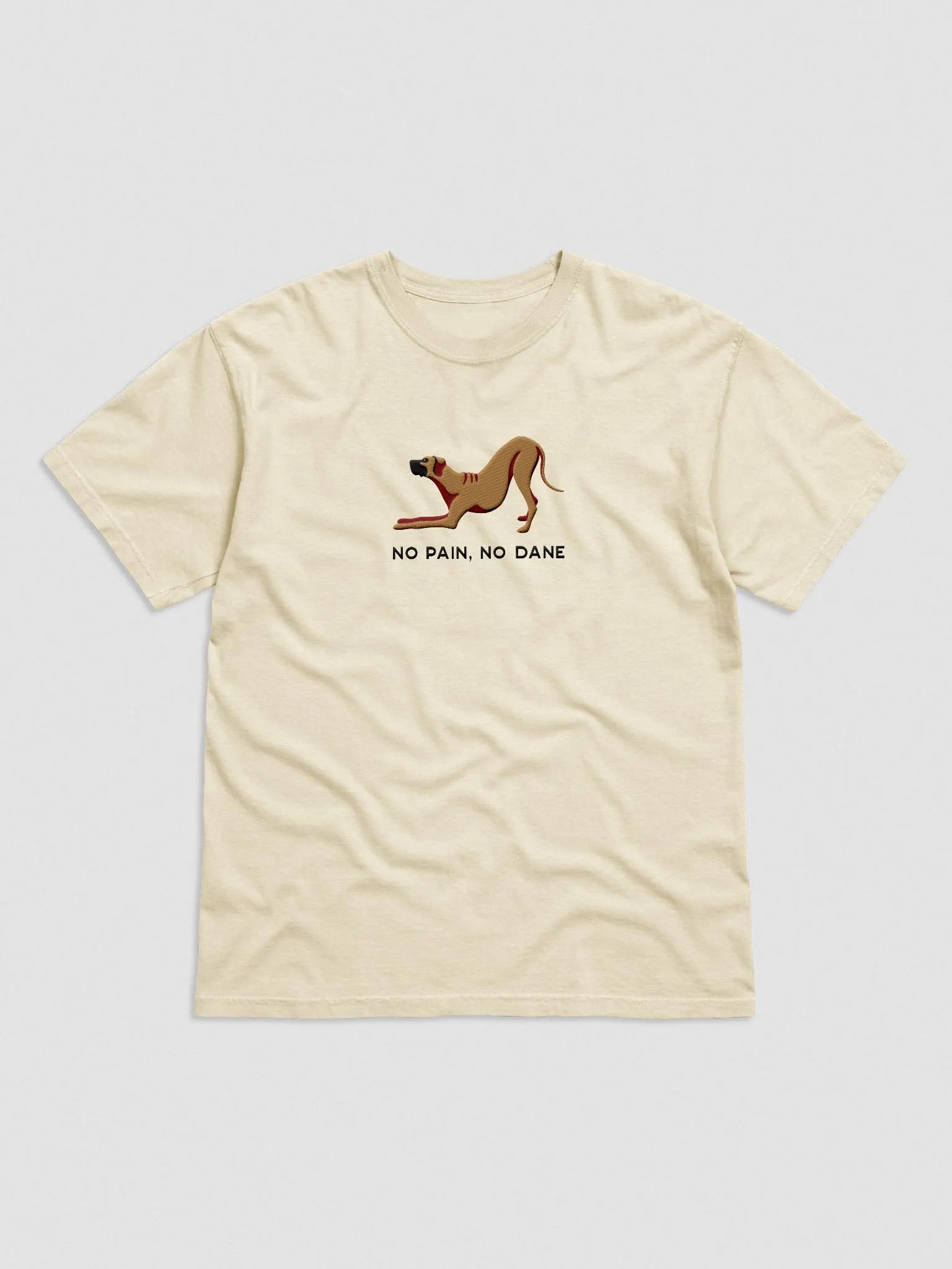 No Pain, No Dane T-Shirt(Embroidered) of a Great Dane product image (4)
