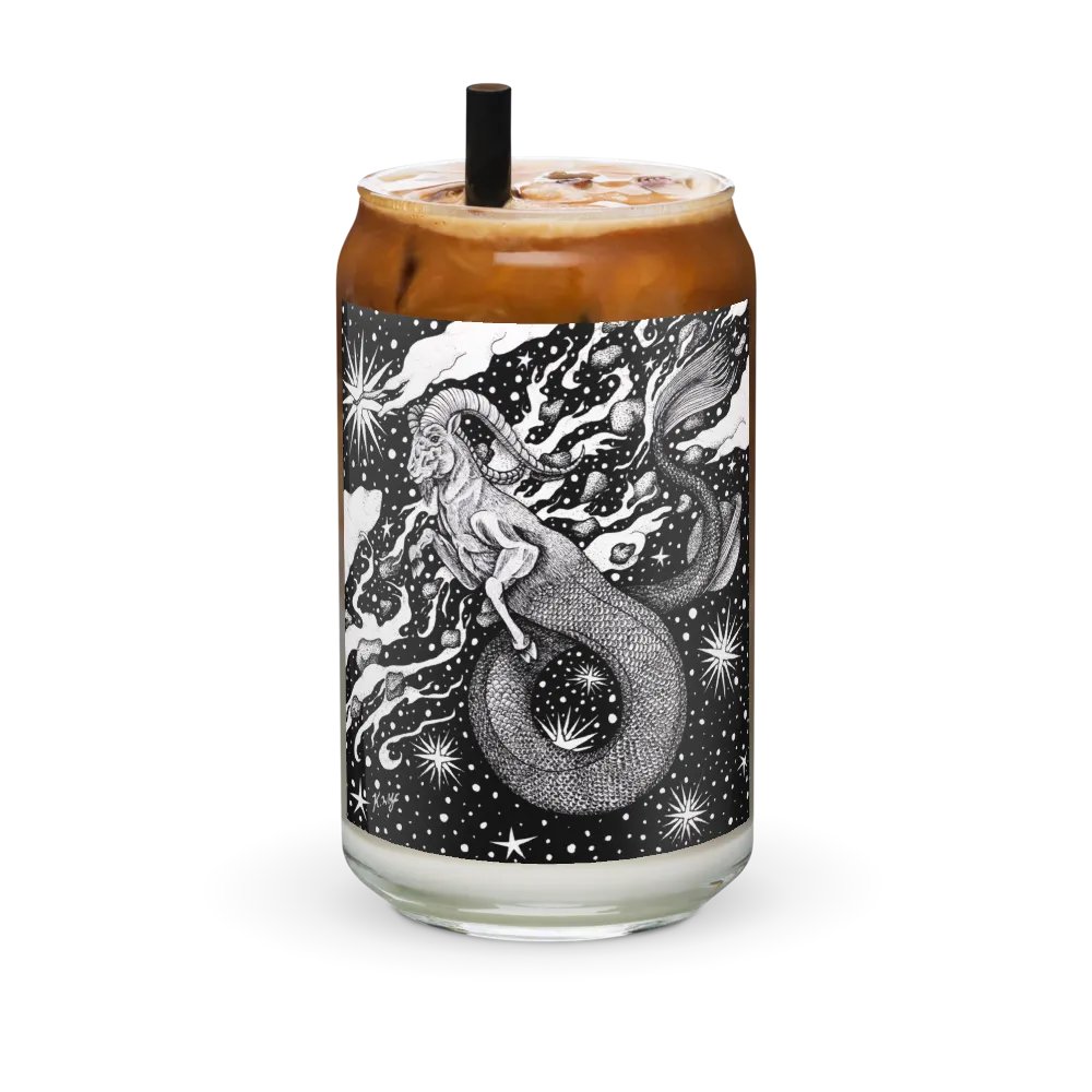 Capricorn Zodiac Can-Shaped Glass product image (2)
