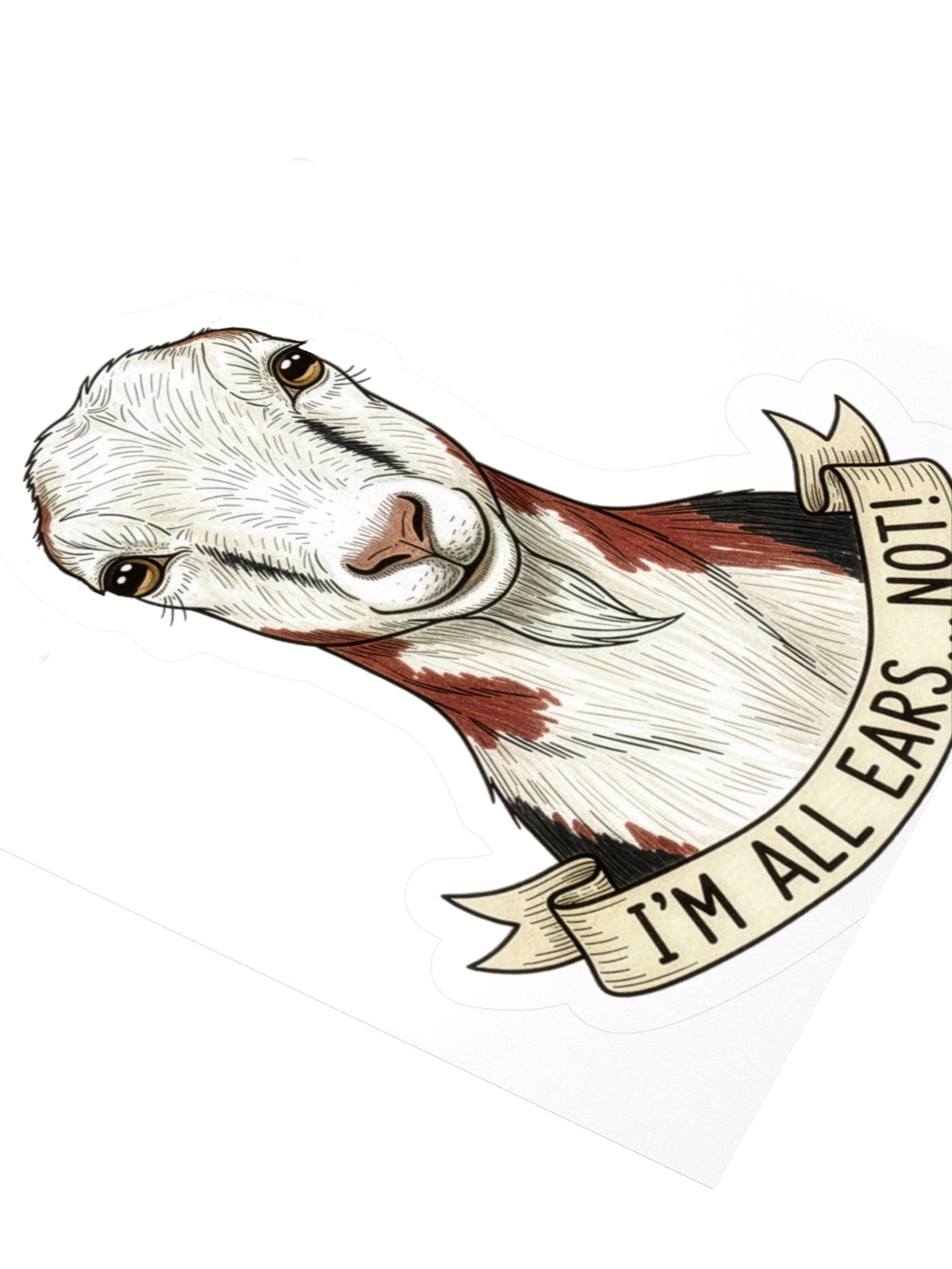 I'm All Ears...Not! — LaMancha Vinyl Sticker product image (3)