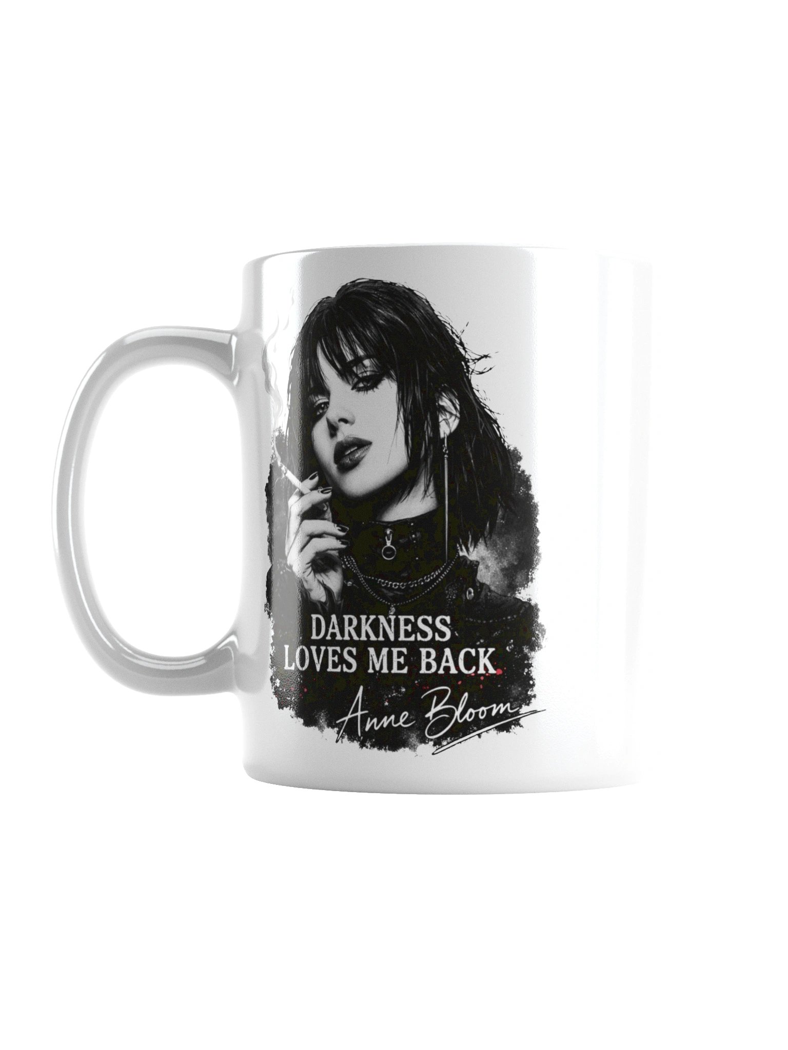 White Glossy Mug - Darkness Loves Me Back product image (2)