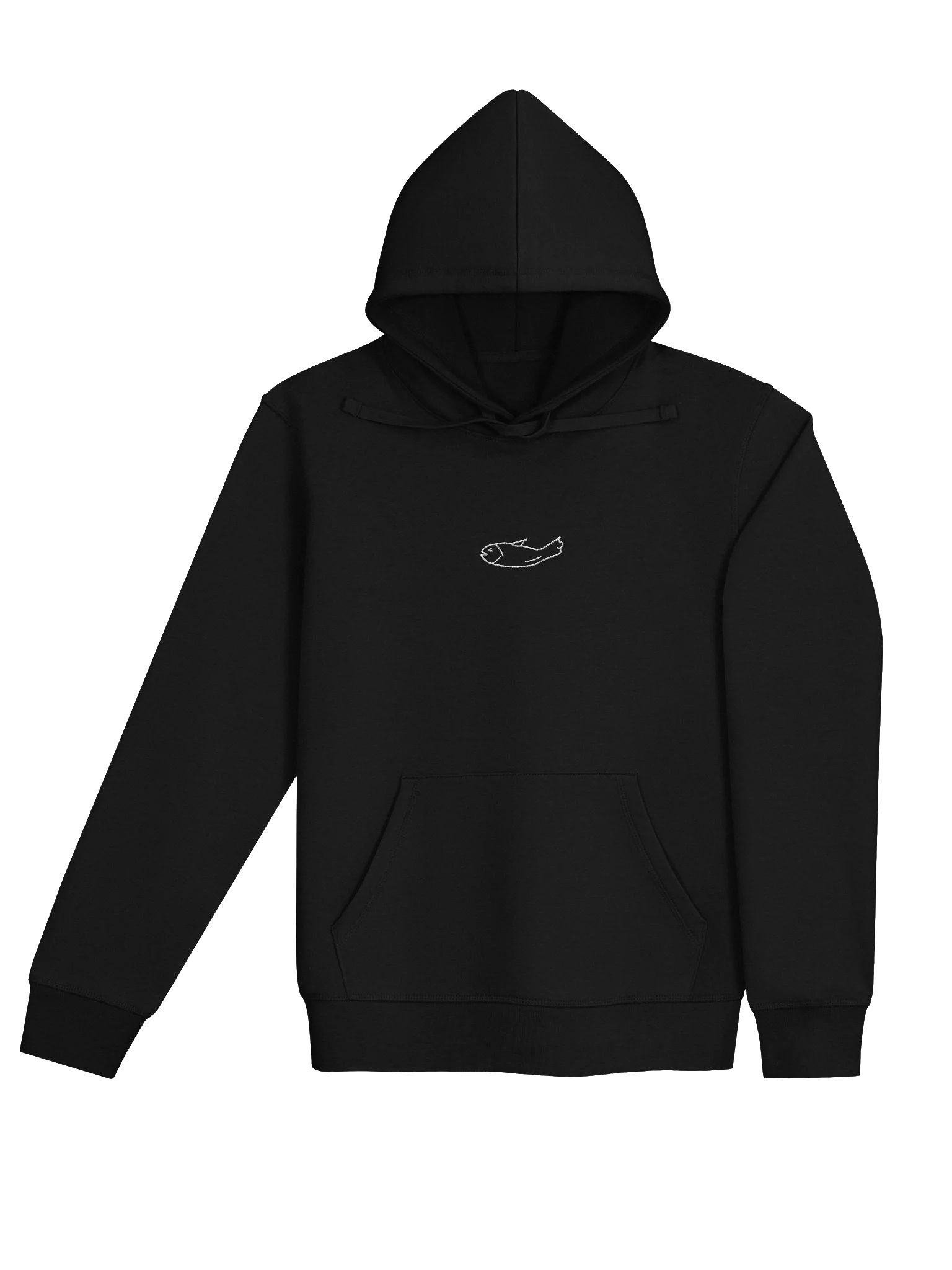 Fish Black Hoodie Embroidered product image (4)