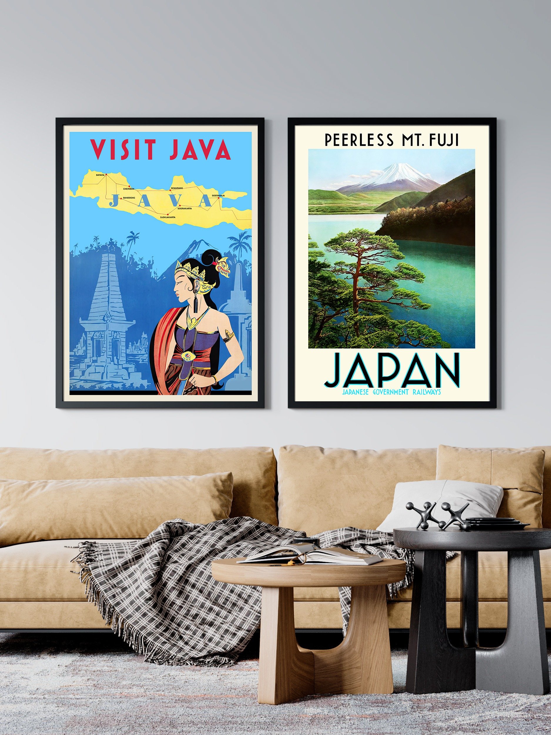 Visit Java. Indonesia, 1910s — retro vintage travel poster product image (2)