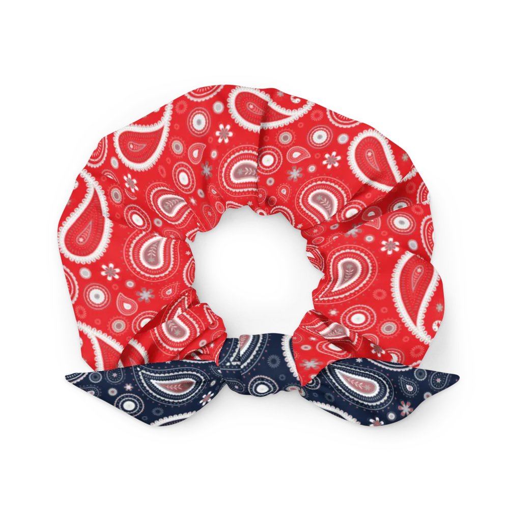 Red/Navy Paisley Dreams All-Over Print Scrunchie product image (8)