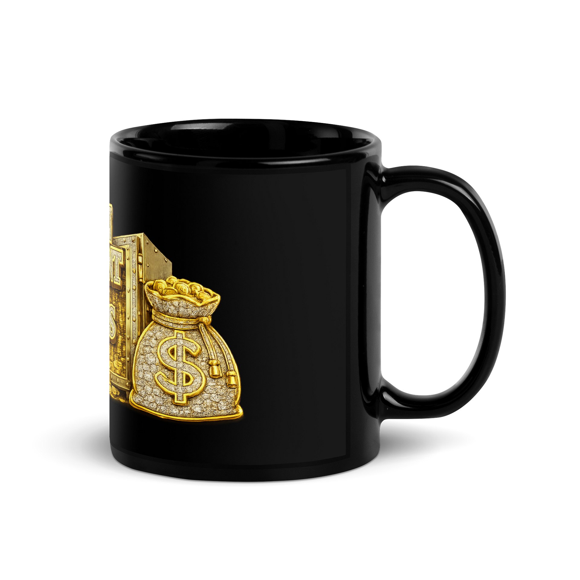 Mug noir « On craint des gains » product image (3)