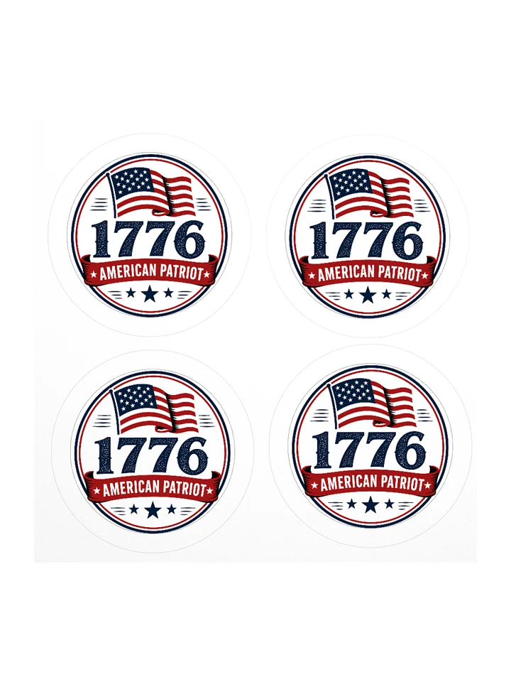 White 1776 American Patriot Stickers product image (1)