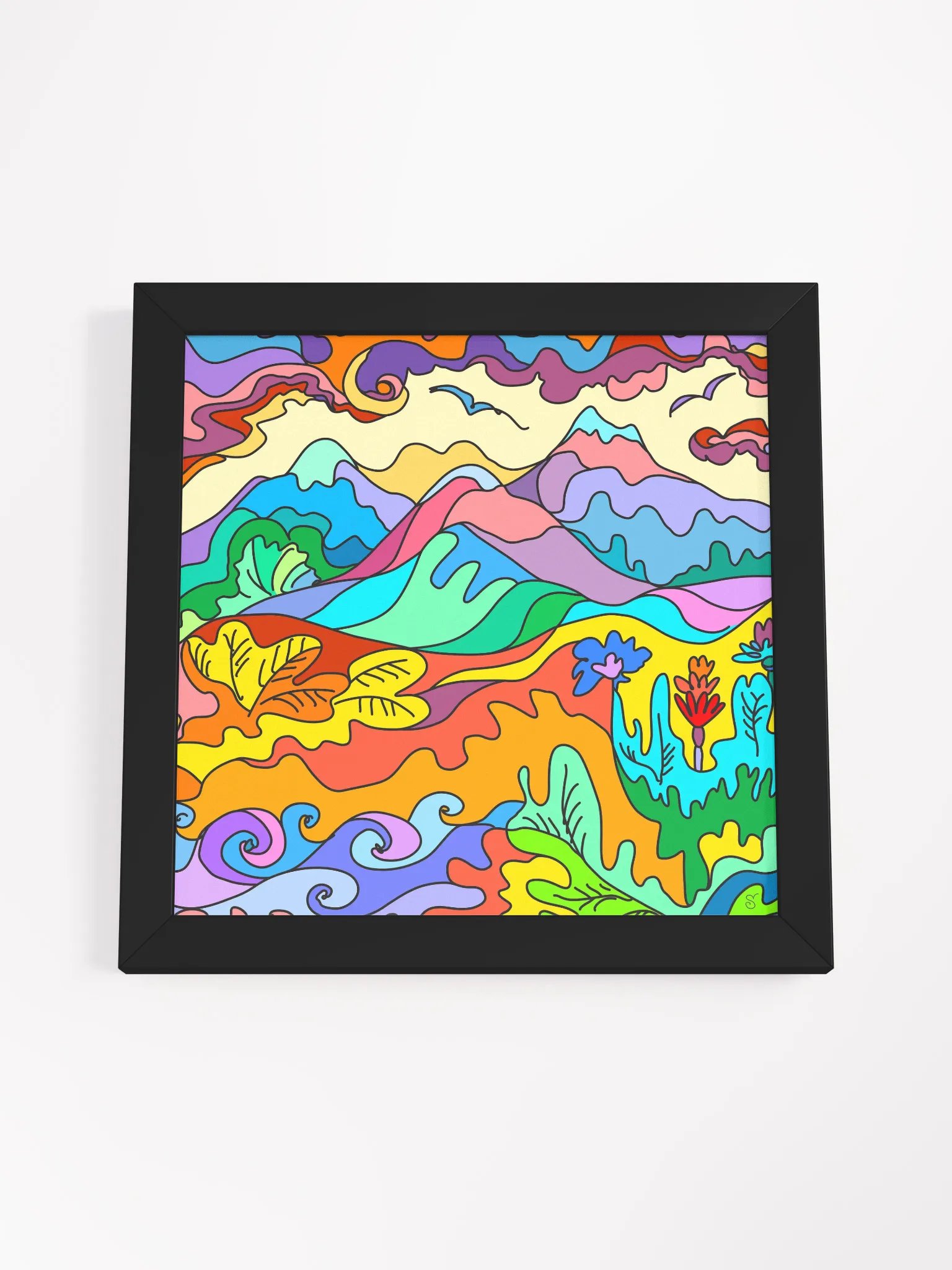 Whimsical Swirls Framed Matte Poster - Paradise Landscapes No. 1 product image (53)
