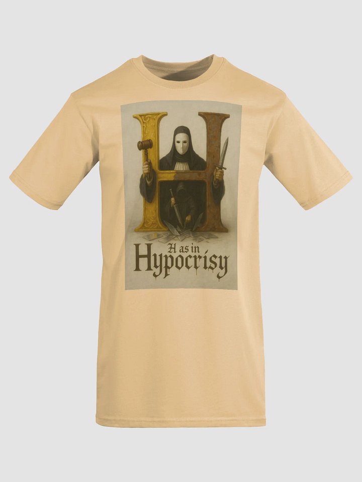 H as in hypocrisy men`s premium heavyweight t-shirt by dark alphabet product image (1)