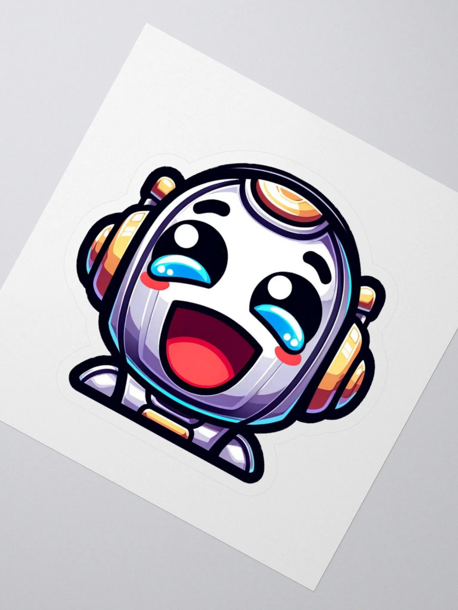 Cheerful Robot Kiss Cut Stickers product image (2)