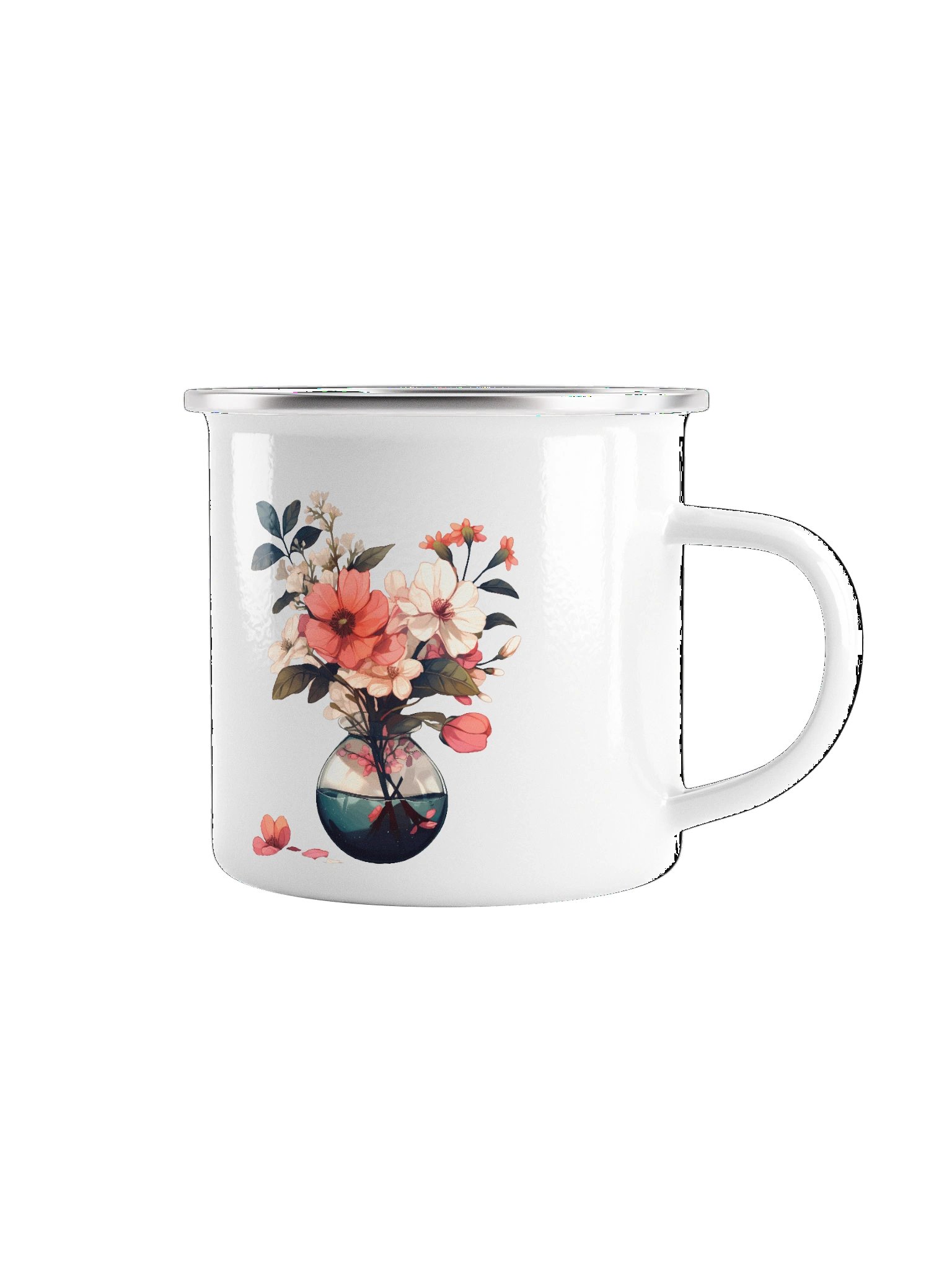 Flowers D Enamel Mug product image (1)