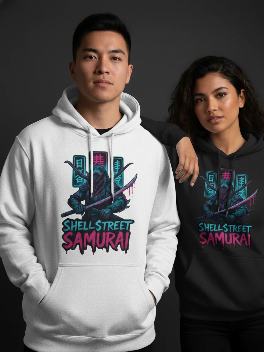 Shell Street Samurai Hoodie – Cyberpunk Lobster Graphic Unisex Hoodie product image (6)