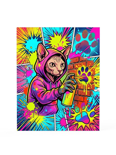 Graffiti Sphynx Poster