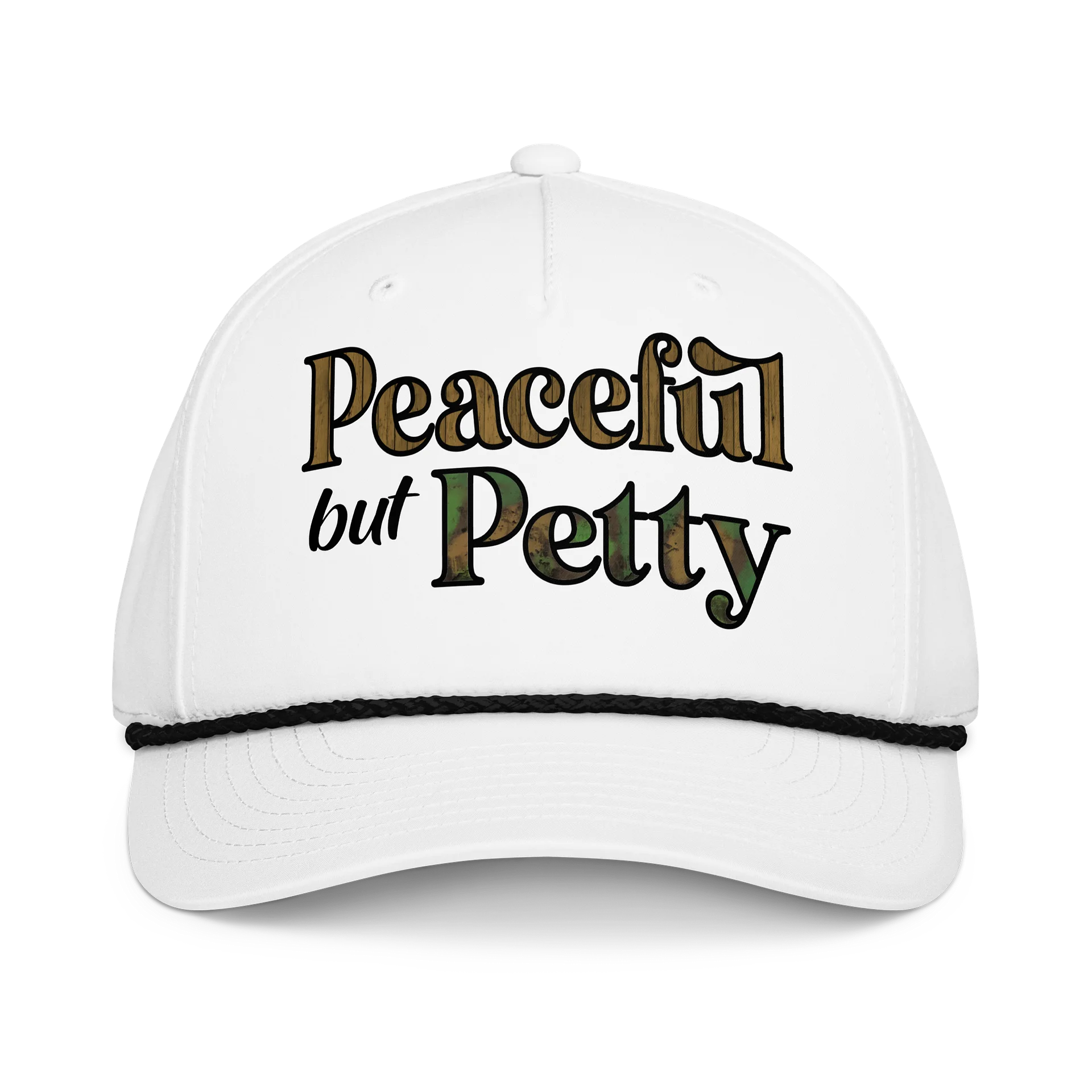 Peaceful But Petty Braided Rope Cap product image (1)