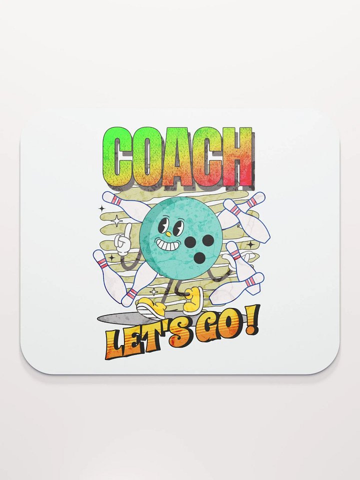 Retro Mascot Coach Bowling Enthusiastic Mouse Pad product image (2)