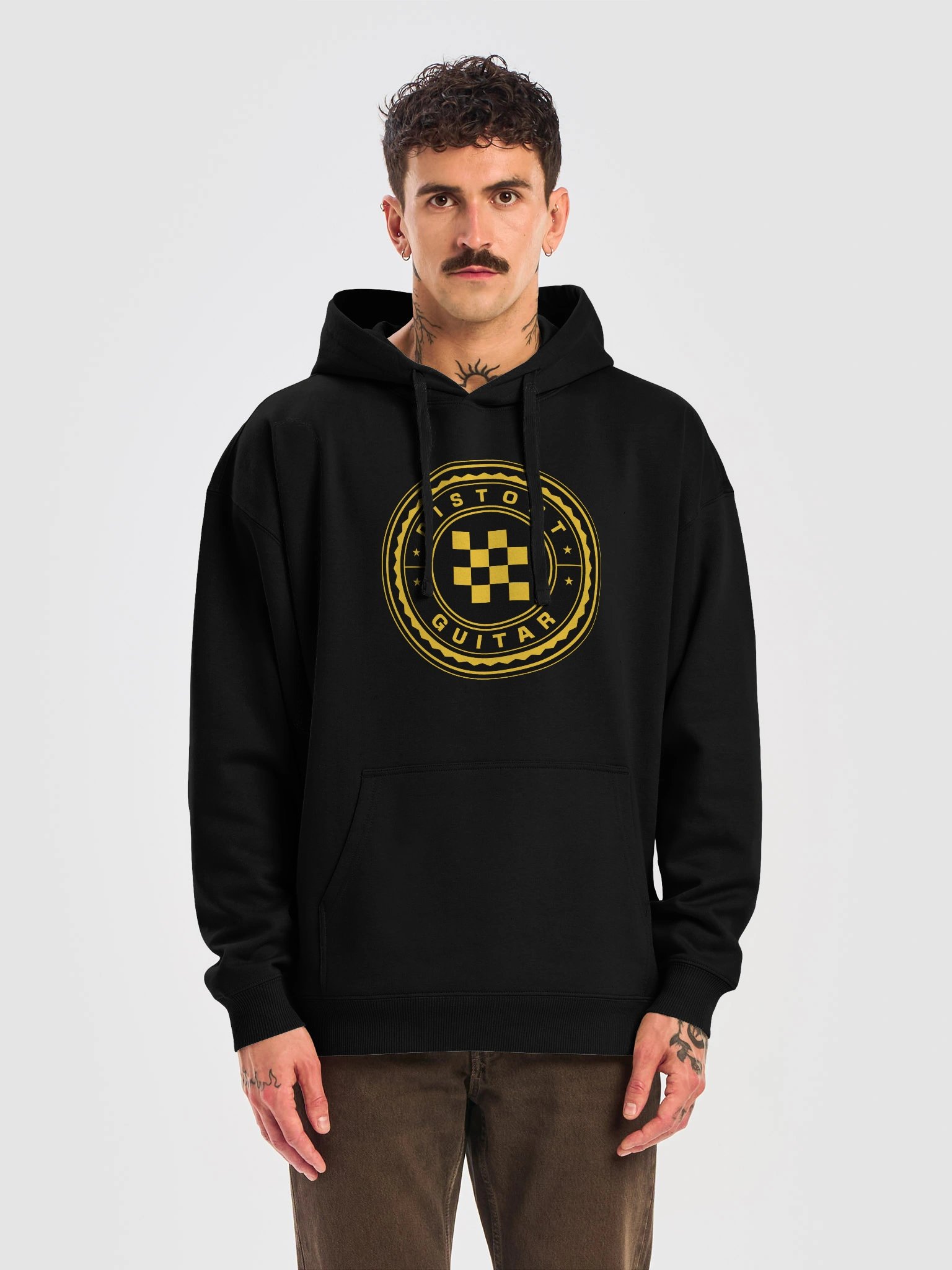 Distort Guitar Checkered Emblem Hoodie product image (15)