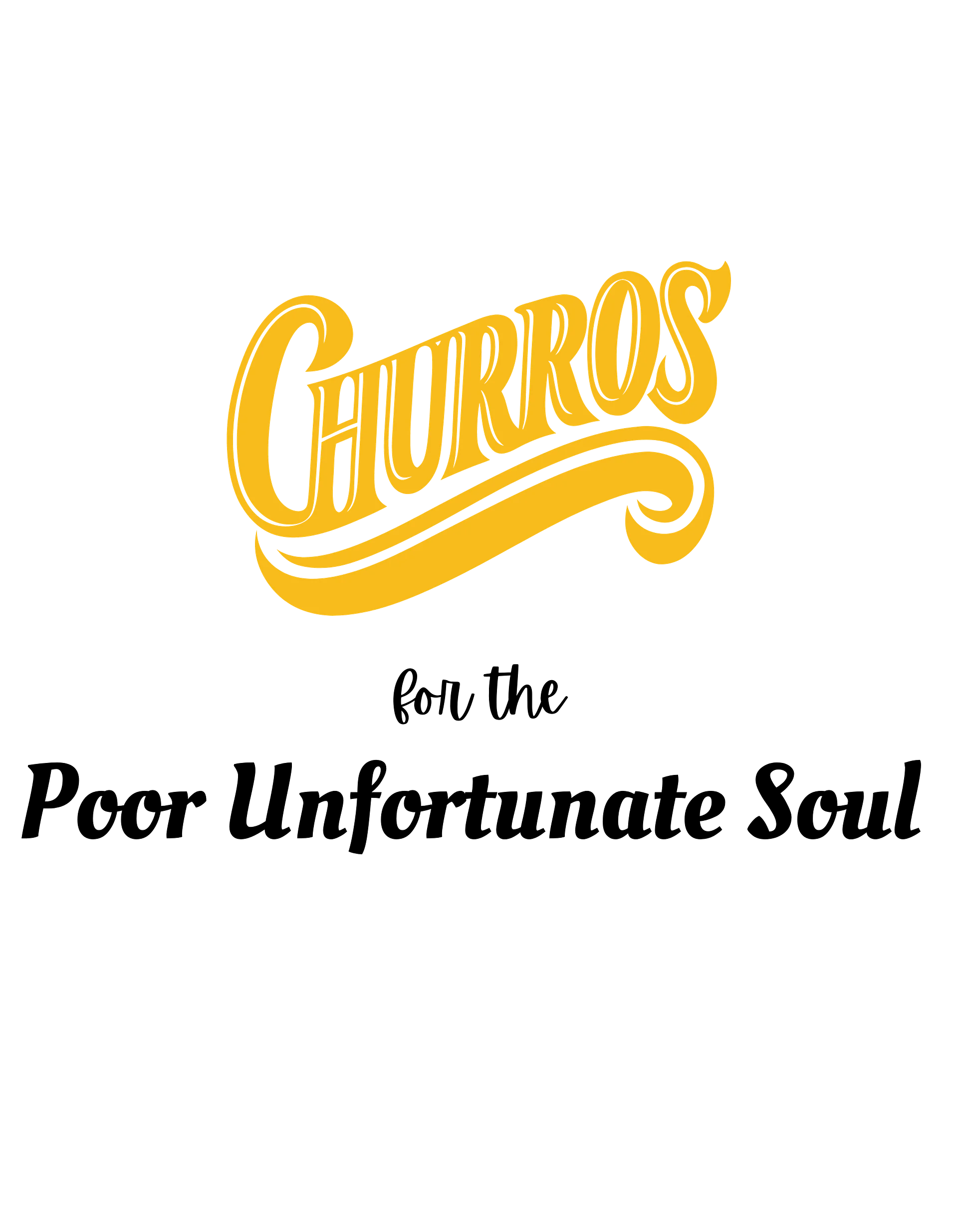 Churros for the Poor Unfortunate Soul Heavyweight Tee (White) product image (2)