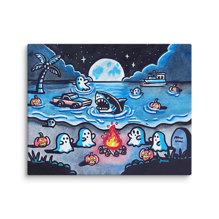 Cozy Seashore Bonfire Canvas product image (1)