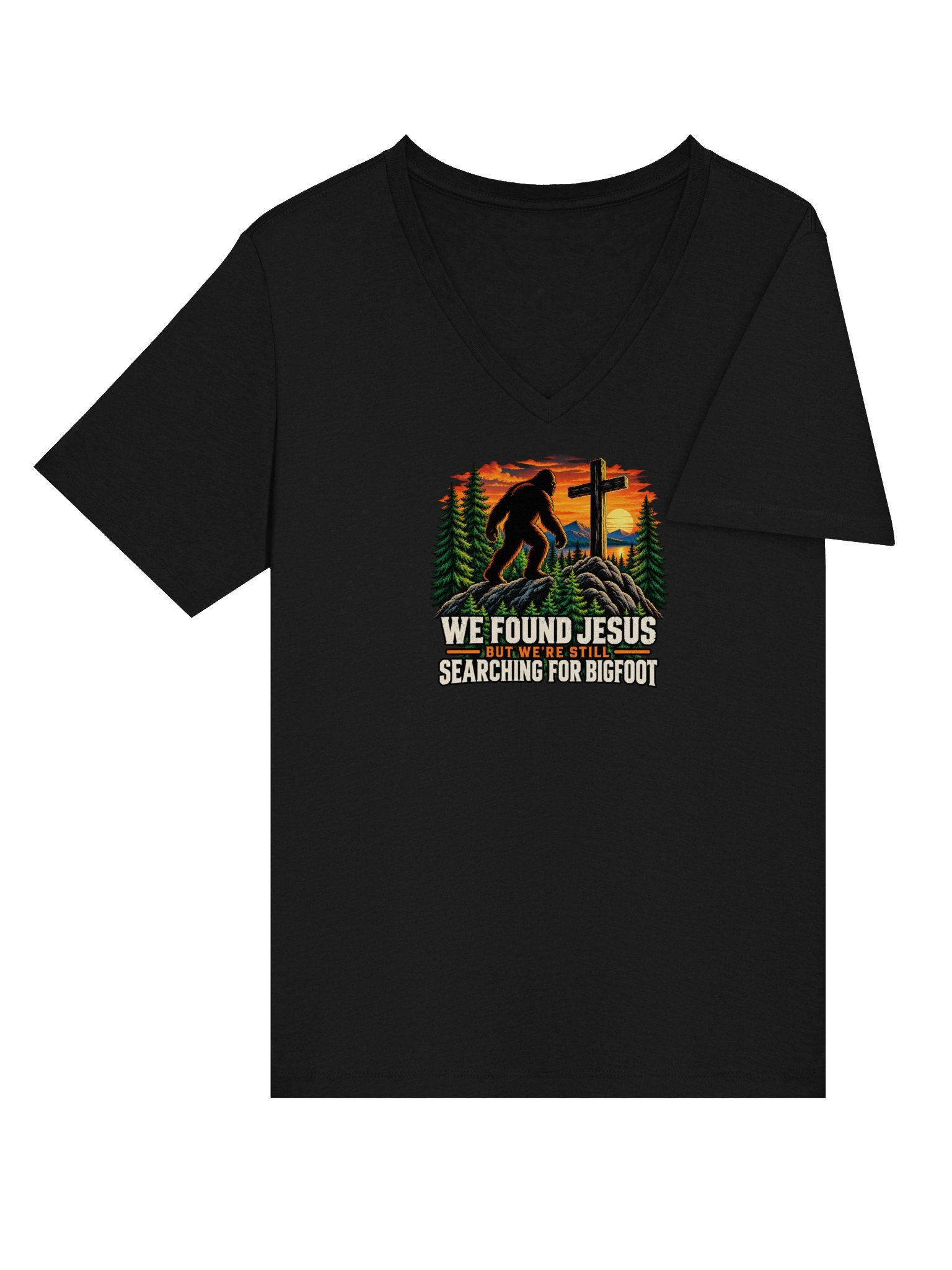 Bigfoot Jesus - inspired by Outcast Women's Supersoft V-neck product image (12)