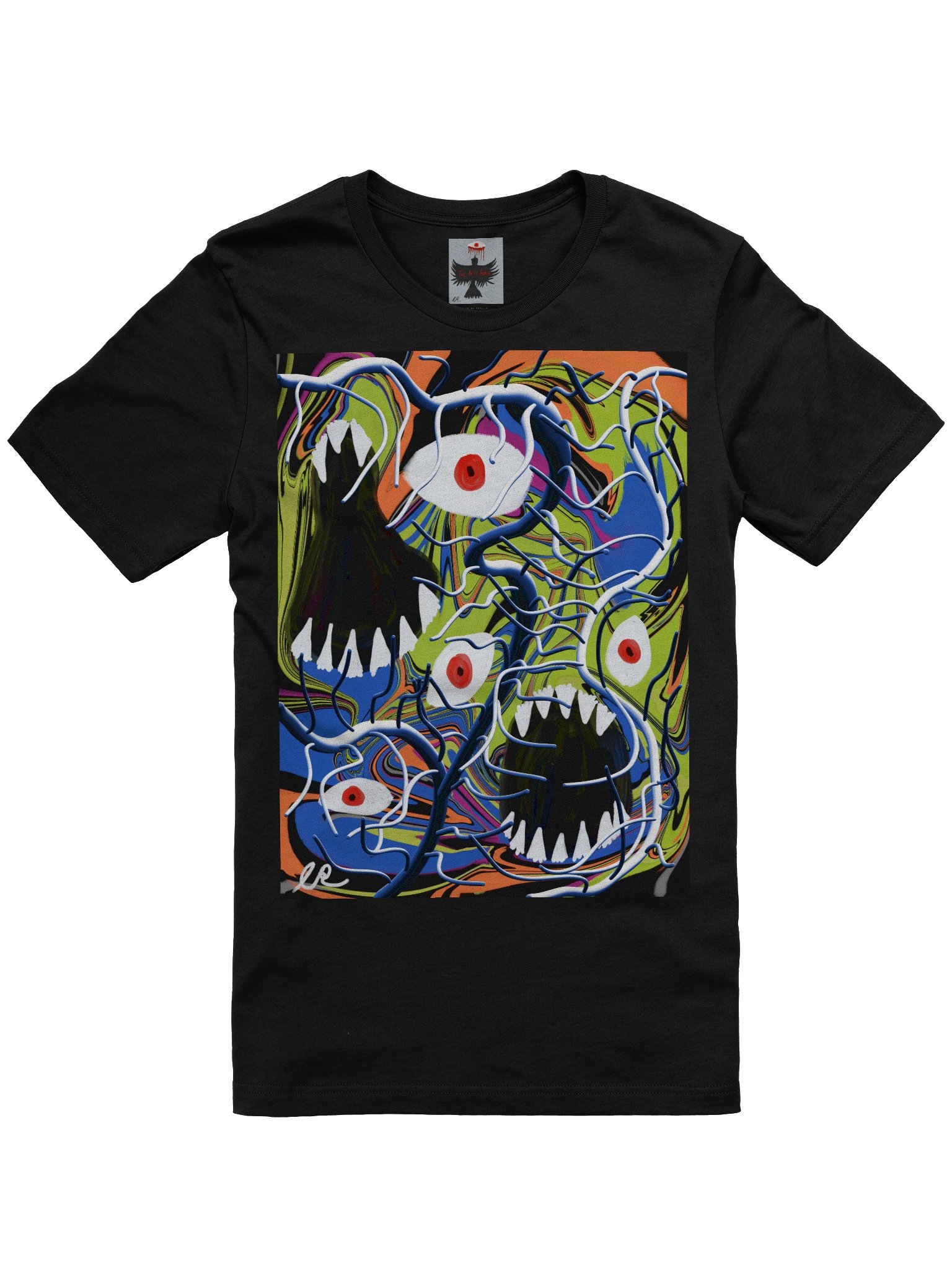 Psychedelic Eyes & Teeth Tee — Bella+Canvas product image (1)