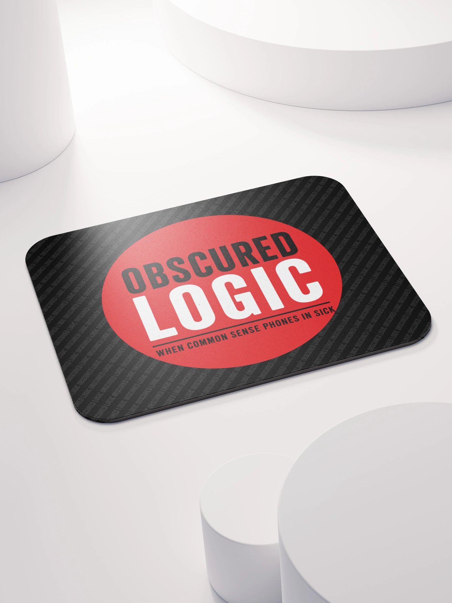 Obscured Logic Red Circle Mouse Pad product image (4)