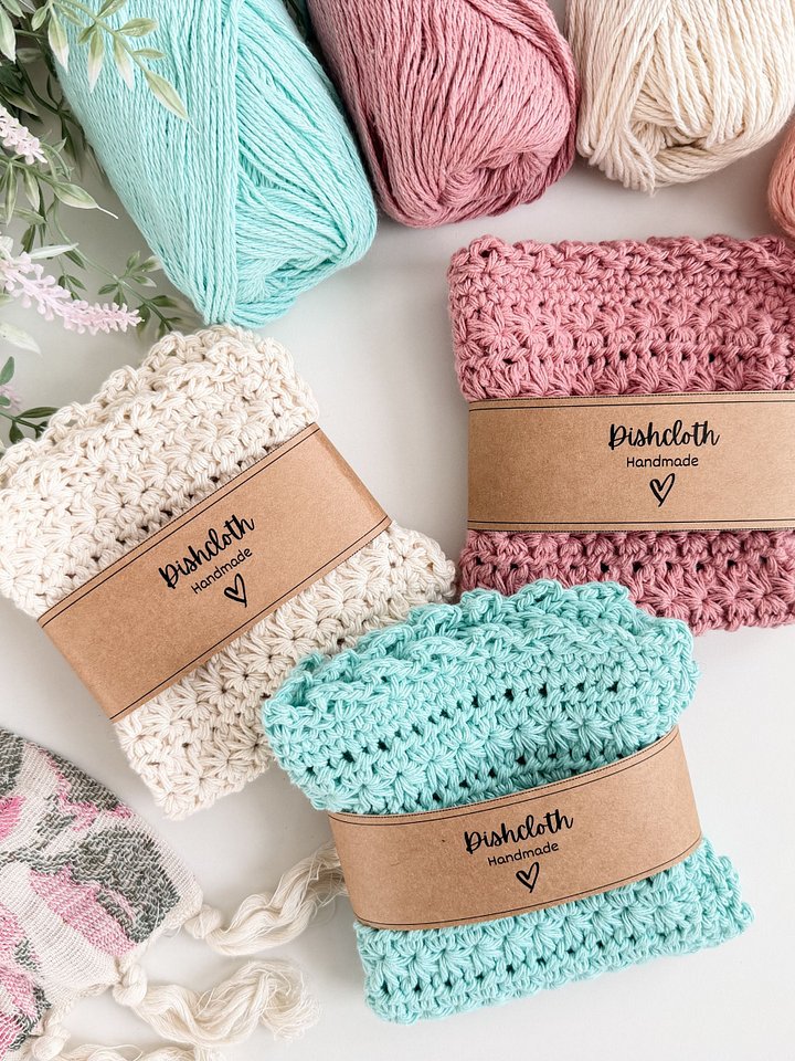 Spring Star Stitch Dishcloth Crochet Pattern product image (1)