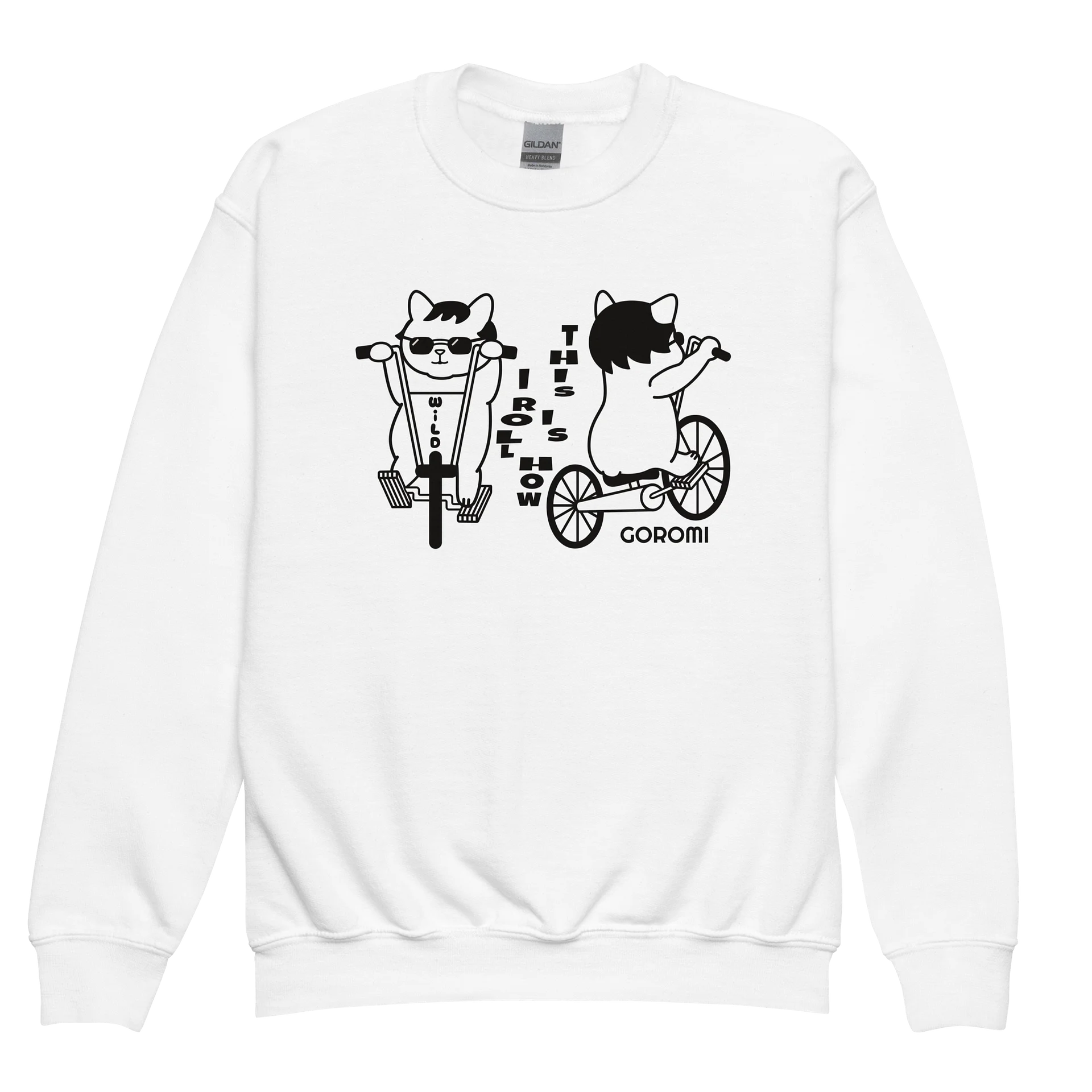 Goromi the Cat (Wild Biker) - Unisex Youth Sweatshirt product image (1)