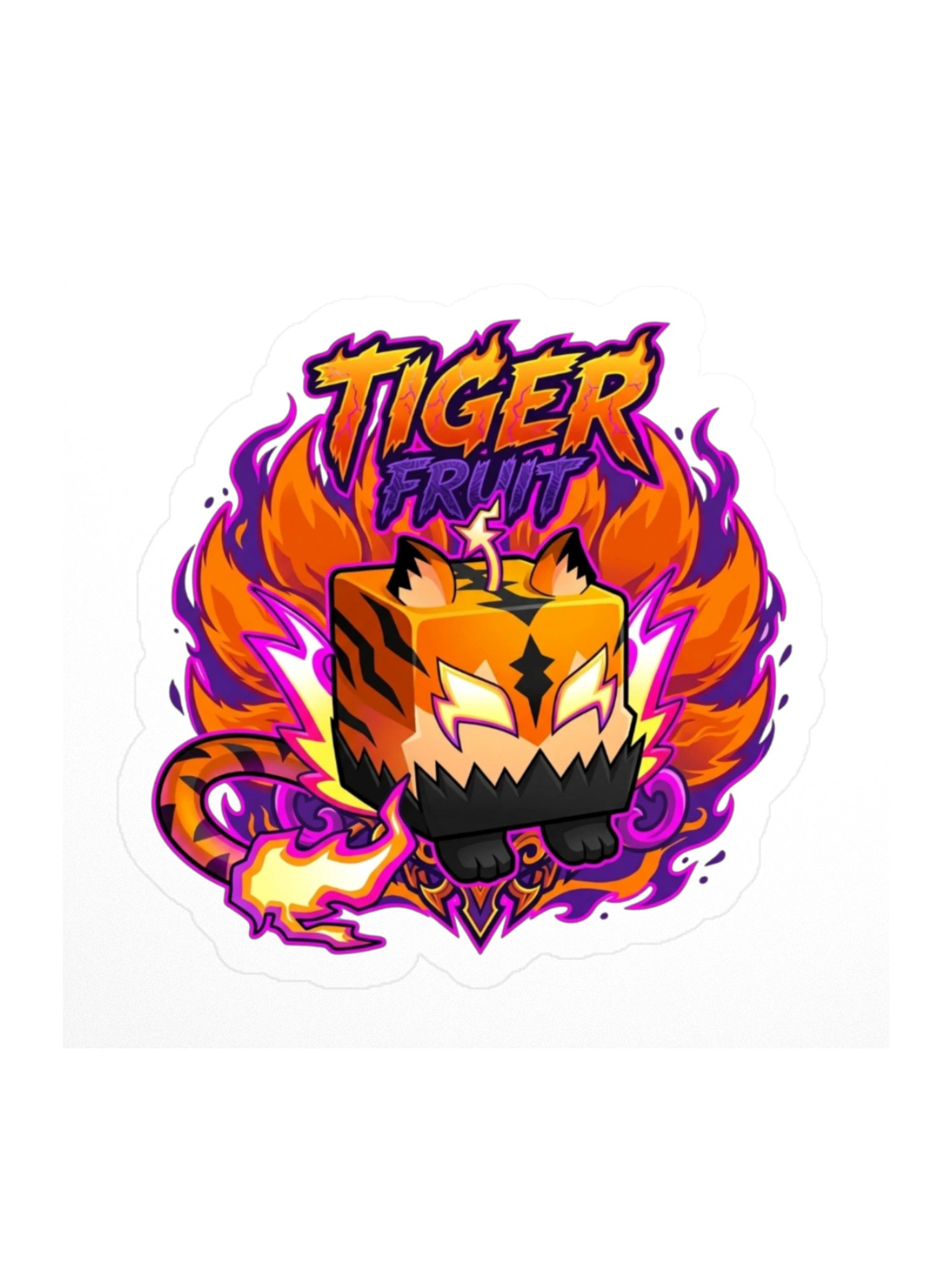 Tiger Fruit Sticker 3x3" Blox Fruits Gamer Gift For Kids product image (1)