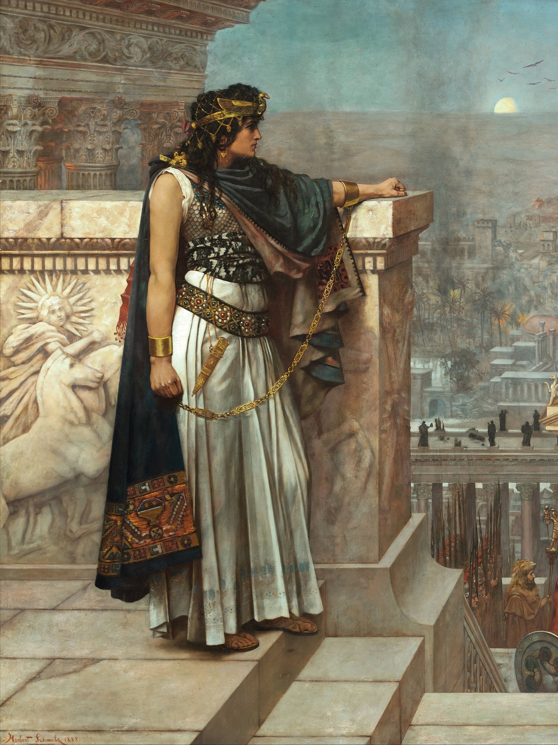 "Queen Zenobia's Last Look Upon Palmyra" by Herbert Schmalz Sweatshirt product image (3)