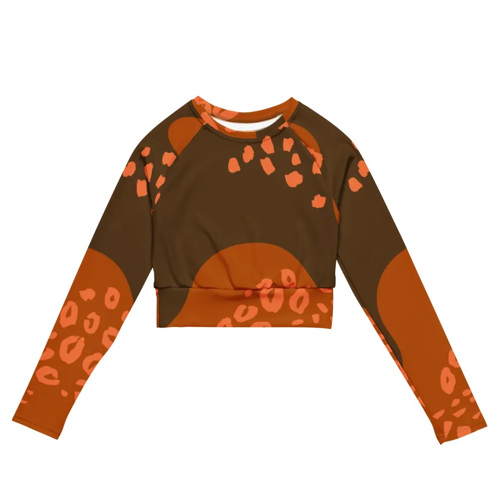 Orange Dynamic Animal Print Crop Top product image (2)