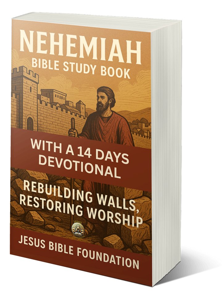 Nehemiah Bible Study Book With A 14 Days Devotional: Rebuilding Walls, Restoring Worship product image (1)