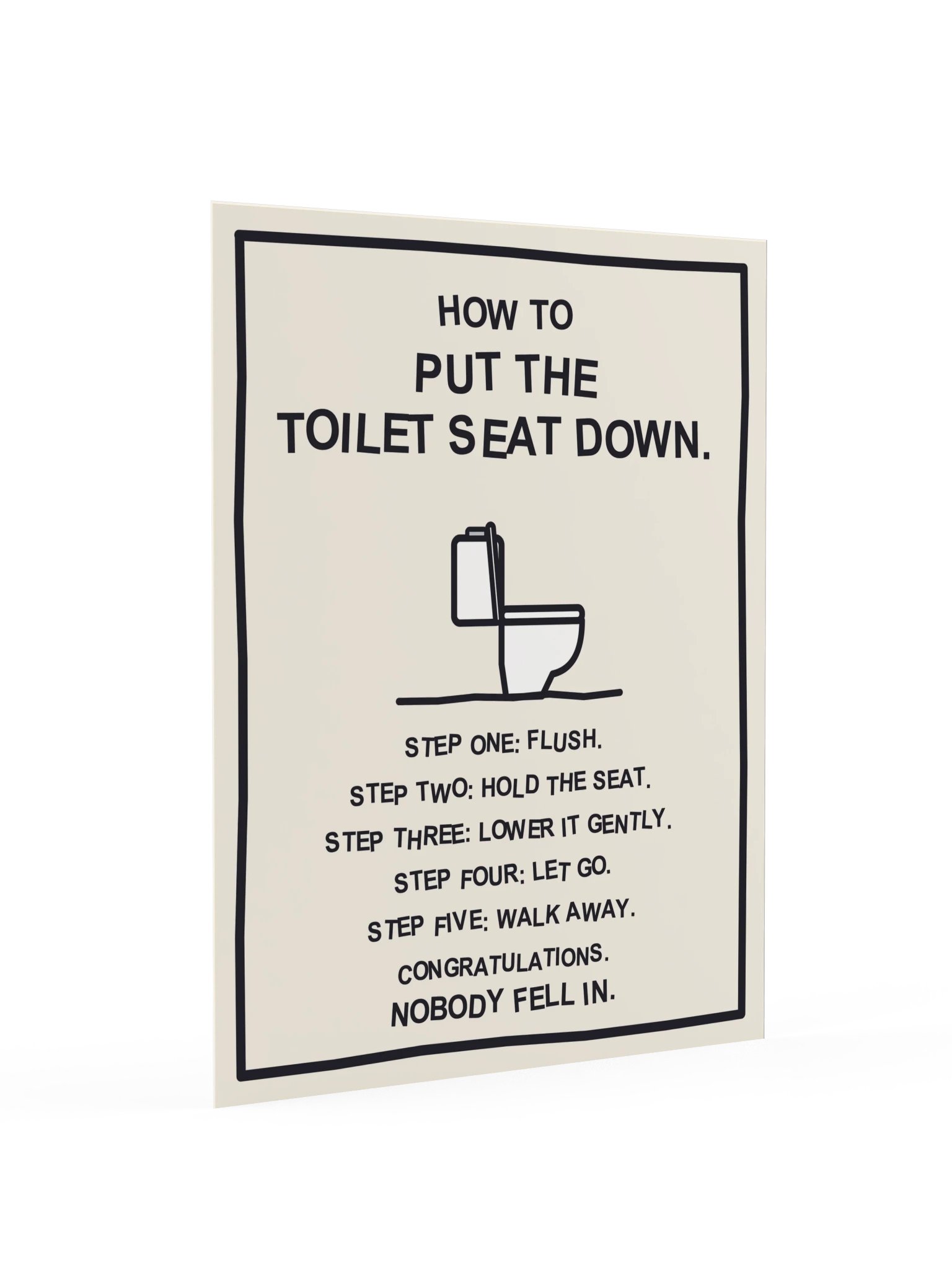 How to Put the Toilet Seat Down (Bathroom Sign) product image (16)