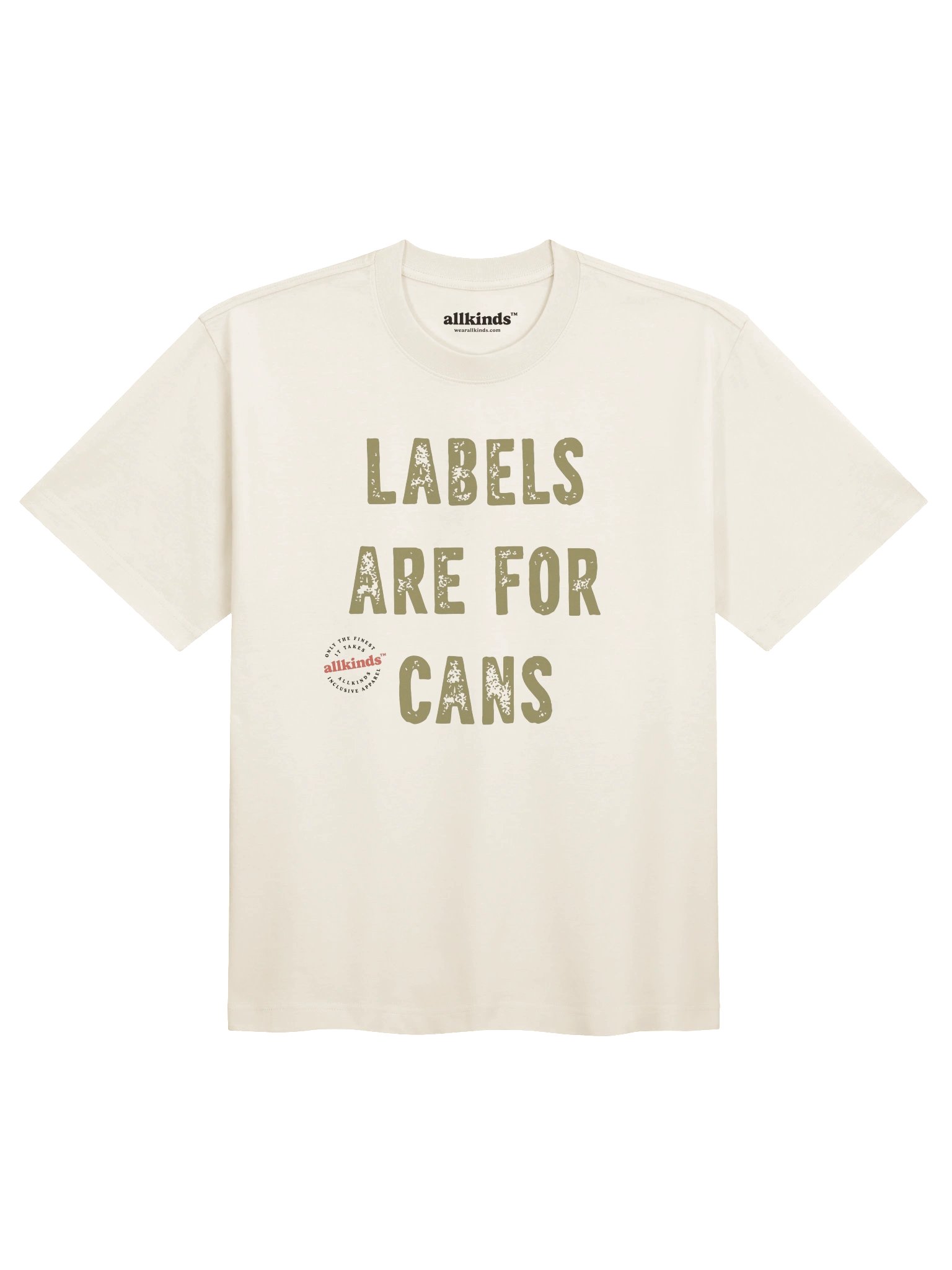 the 'labels' tee | single hit | light product image (1)