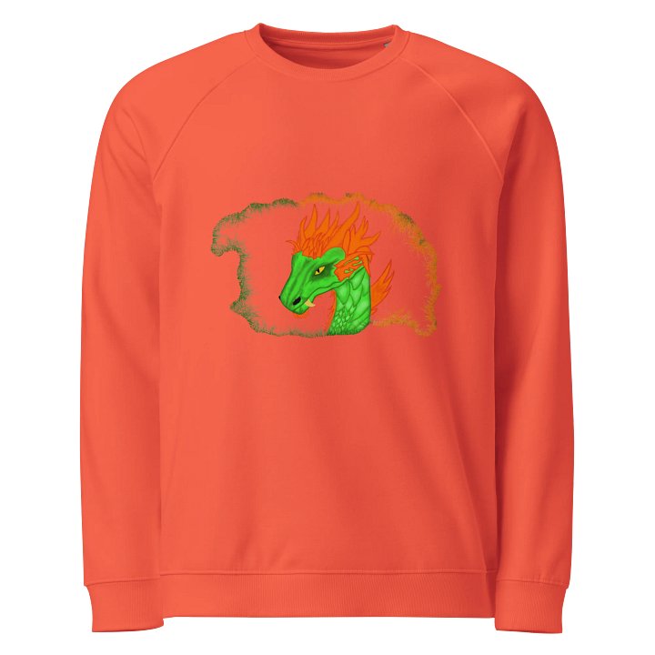 Dragonfire Unisex Organic Raglan Sweatshirt product image (1)