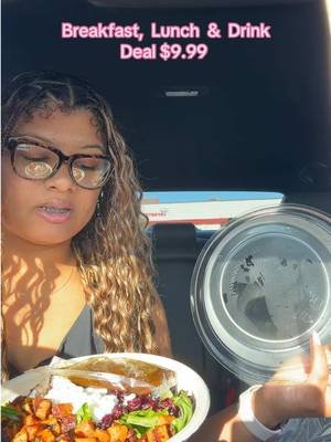 Full #foodie review lol @Angie’s $10 breakfast 🍳 #dealsforyou #worklife #onthego 🧡🌸💕 