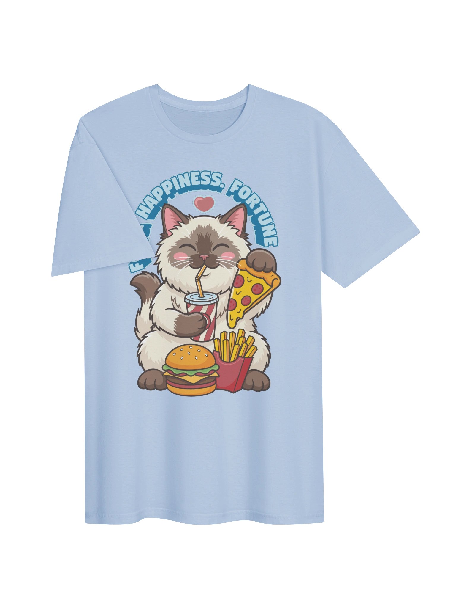 Food. Happiness. Fortune. Tee product image (4)